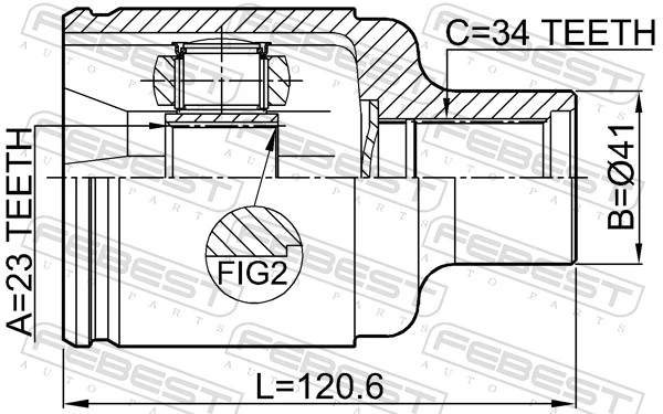 Joint Kit, drive shaft 1811-MOKRH
