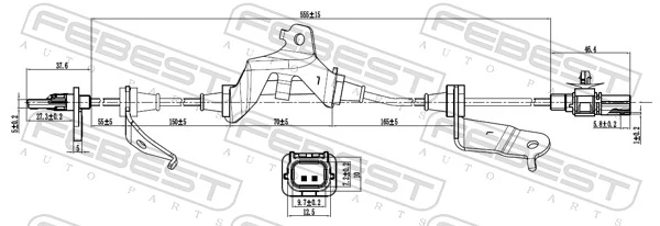 Sensor, wheel speed 03606-003
