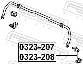 Link/Coupling Rod, stabiliser bar 0323-208