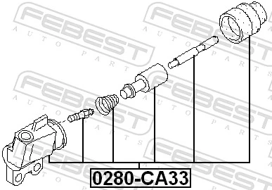 FEBEST 0280-A33 Slave Cylinder, clutch
