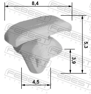 FEBEST 88570-035 Clip, trim/protection strip