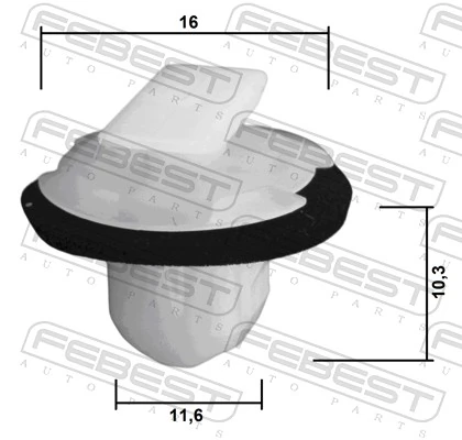 FEBEST 88570-134 Clip, trim/protection strip