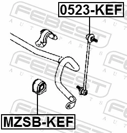 Mounting, stabiliser bar MZSB-KEF