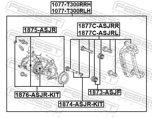 Repair Kit, brake caliper 1876-ASJR-KIT
