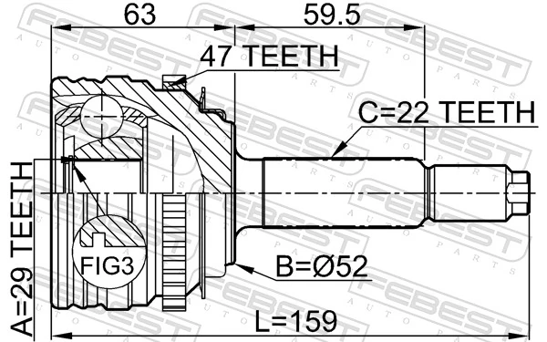 Joint Kit, drive shaft 1110-006A47