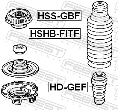 Rubber Buffer, suspension HD-GEF