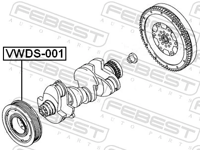 Belt Pulley, crankshaft VWDS-001