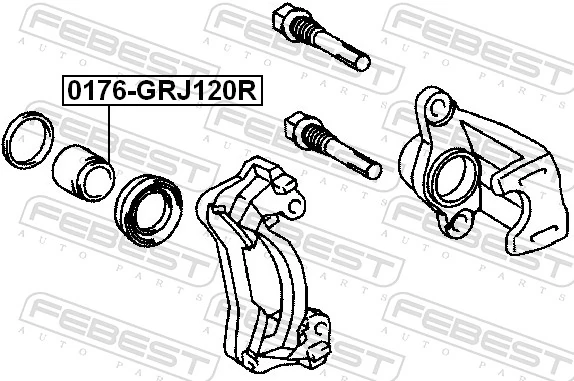 Piston, brake caliper 0176-GRJ120R