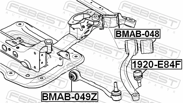 Mounting, control/trailing arm BMAB-048