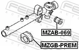FEBEST MZGB-PREM Mounting, steering gear