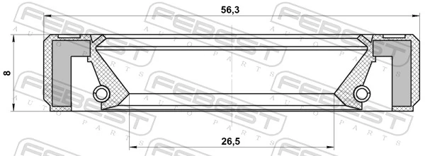 Shaft Seal, differential 95GBY-28560808R