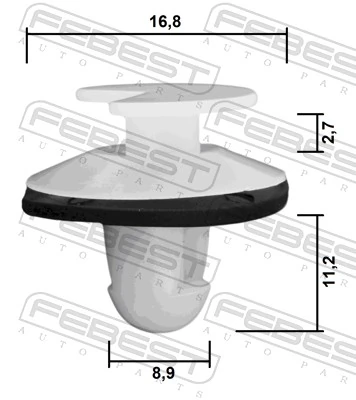 Retaining Clip, door panel 88570-216