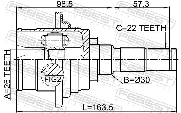 Joint Kit, drive shaft 0511-CX5R