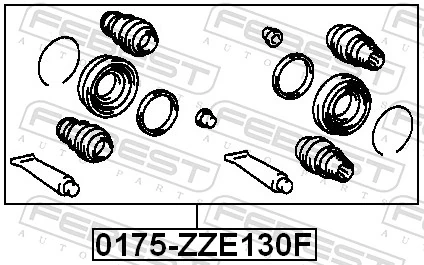 FEBEST 0175-ZZE130F Repair Kit, brake caliper