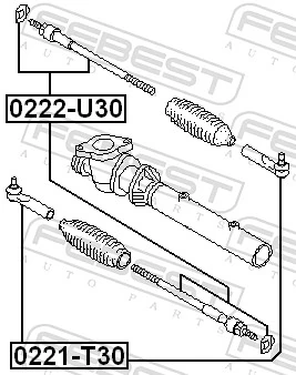 FEBEST 0222-U30 Inner Tie Rod