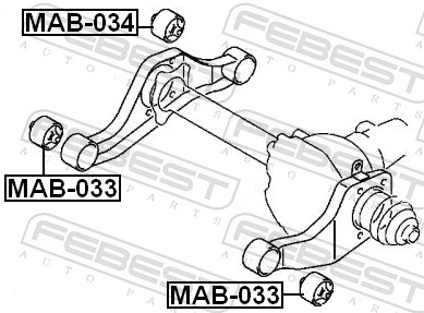 Mounting, differential MAB-034