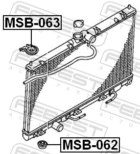 FEBEST MSB-063 Mounting, radiator