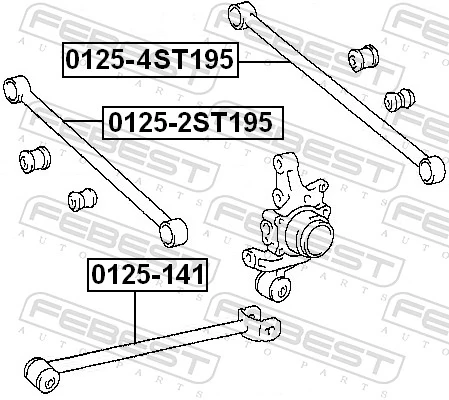 Control/Trailing Arm, wheel suspension 0125-4ST195