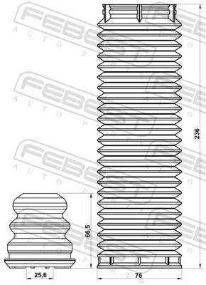 Dust Cover Kit, shock absorber MZSHB-BLF-KIT