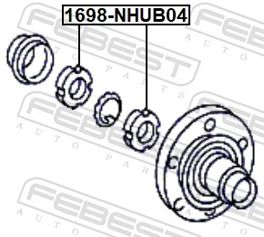 FEBEST 1698-NHUB04 Axle Nut, drive shaft