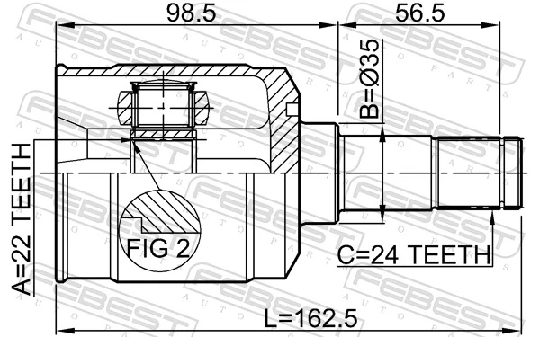 Joint Kit, drive shaft 0511-323FLH