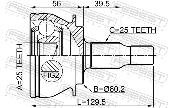 Joint Kit, drive shaft 1610-169