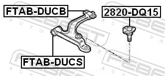 FEBEST 2820-DQ15 Ball Joint