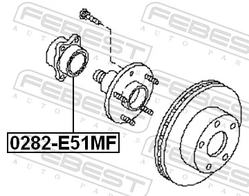 FEBEST 0282-E51MF Wheel Hub