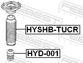 Protective Cap/Bellow, shock absorber HYSHB-TUCR