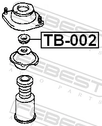 FEBEST TB-002 Rolling Bearing, suspension strut support mount