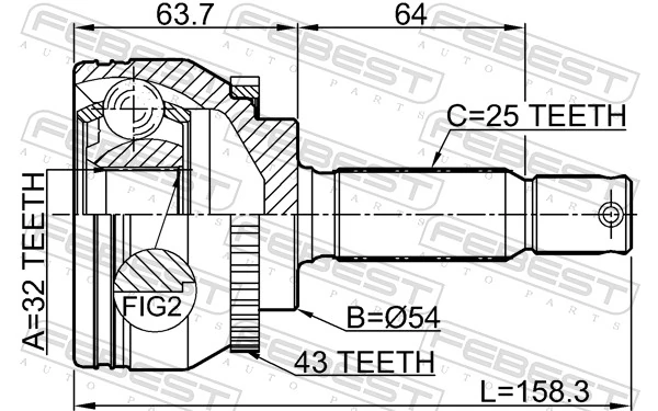 半轴接头组件 0410-EA3A43