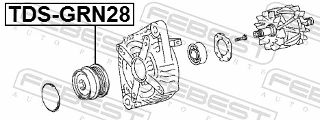 Belt Pulley, alternator TDS-GRN28