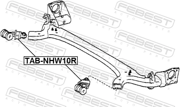 FEBEST TAB-NHW10R Mounting, control/trailing arm