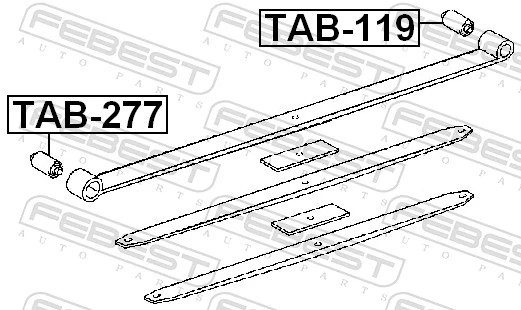 Bushing, leaf spring TAB-277