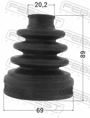 Bellow, drive shaft 0715-RS413