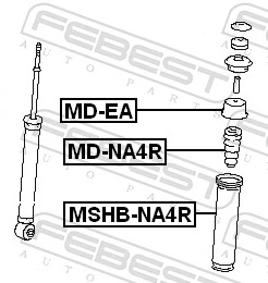 FEBEST MD-NA4R Rubber Buffer, suspension