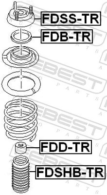 Rolling Bearing, suspension strut support mount FDB-TR