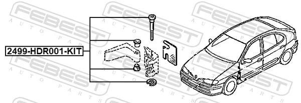 FEBEST 2499-HDR001-KIT Mounting Kit, door