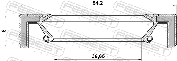 FEBEST 95GAY-38540808X Shaft Seal, drive shaft