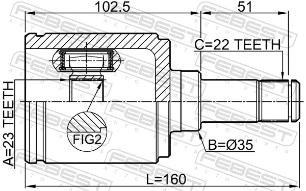 Joint Kit, drive shaft 1811-A16XERATRH