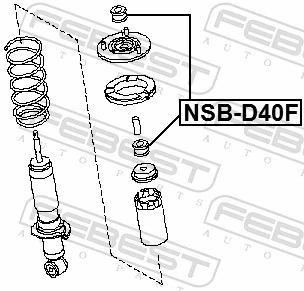 FEBEST NSB-D40F Spacer Bush, shock absorber