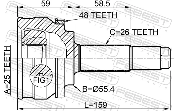 Joint Kit, drive shaft 1510-003A48