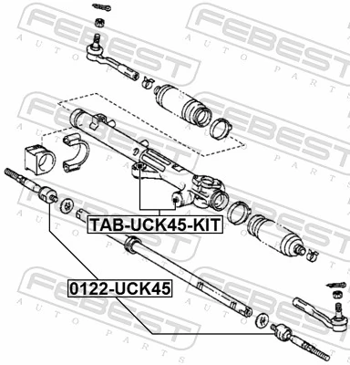 FEBEST TAB-UCK45-KIT Mounting, steering gear