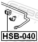 Mounting, stabiliser bar HSB-040