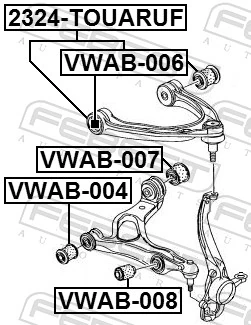FEBEST 2324-TOUARUF Control/Trailing Arm, wheel suspension