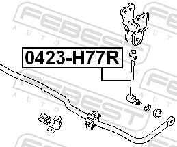 FEBEST 0423-H77R Link/Coupling Rod, stabiliser bar