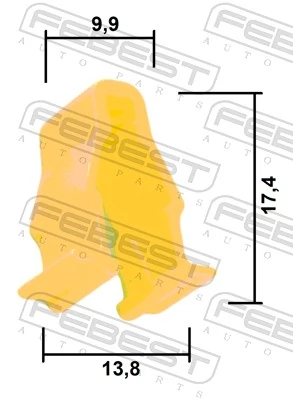 FEBEST 88570-124 Clip, trim/protection strip