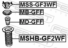Protective Cap/Bellow, shock absorber MSHB-GF2WF