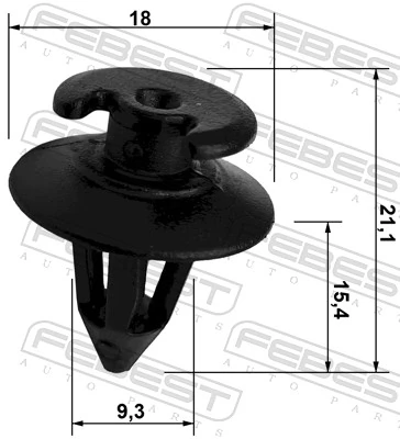 Retaining Clip, door panel 88570-001