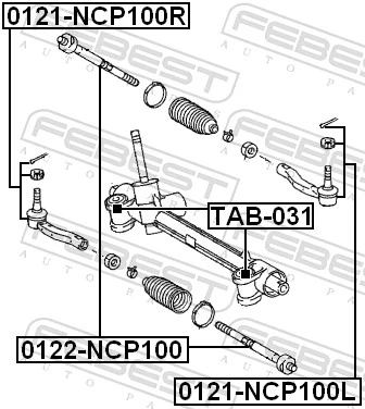 FEBEST 0121-NCP100R Tie Rod End